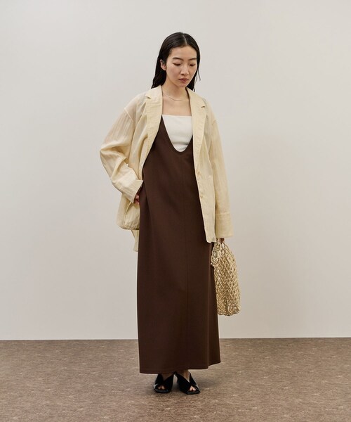 ADAM ET ROPE'（アダムエロペ）の「【一部WEB限定カラー】シャツジャケット（テーラードジャケット・レディース・ブラック/オフホワイト/ダークブラウン・36/38）」の11枚目の写真