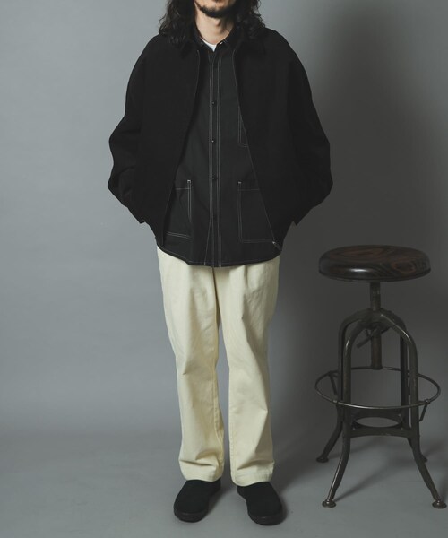 ITEMS URBANRESEARCH(アイテムズ アーバンリサーチ)の「『セットアップ対応』プレミアムコーデュロイドリズラージャケット(ブルゾン・メンズ・IVORY/BLACK/BROWN/NAVY・M/L)」の20枚目の写真