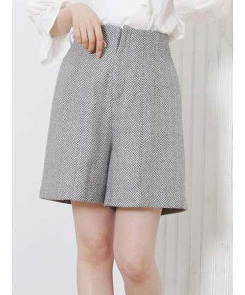 MERCURYDUO（マーキュリーデュオ）の「ハイウエストチェックショートパンツ（その他パンツ・レディース・ライトグレー/ミックス・M/S）」の15枚目の写真