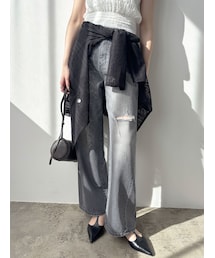 LAGUNAMOON | リップドデニムパンツ(デニムパンツ)