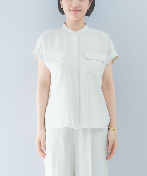 URBAN RESEARCH ROSSO（アーバンリサーチロッソ）の「クールタッチ吸水速乾ポケットフレアブラウス（シャツ/ブラウス・レディース・IVORY/D/NAVY・Free）」の12枚目の写真