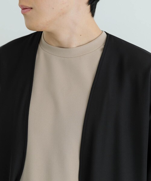 ITEMS URBANRESEARCH（アイテムズ アーバンリサーチ）の「シアーストレッチ ラップカーディガン（カーディガン/ボレロ・メンズ・BEG/BLK・M/L）」の10枚目の写真