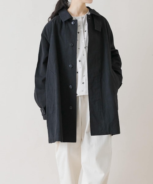 かぐれ(カグレ)の「コットンバックタックショートコート(テーラードジャケット・レディース・IVORY/BEIGE/BLACK・Free)」の2枚目の写真
