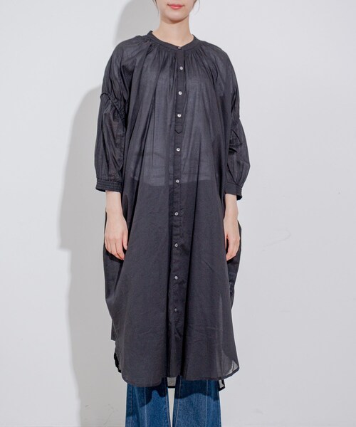 Jayro（ジャイロ）の「インド綿ボイルエリシャーリングワンピース（ワンピース・レディース・ブラック/ブルー/ピンク・M）」の18枚目の写真