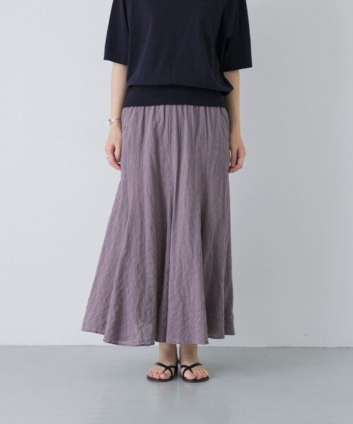 かぐれ（カグレ）の「MEYAME　PLEATED FLARE SKIRT（スカート・レディース・BLUE/RED・Free）」の5枚目の写真