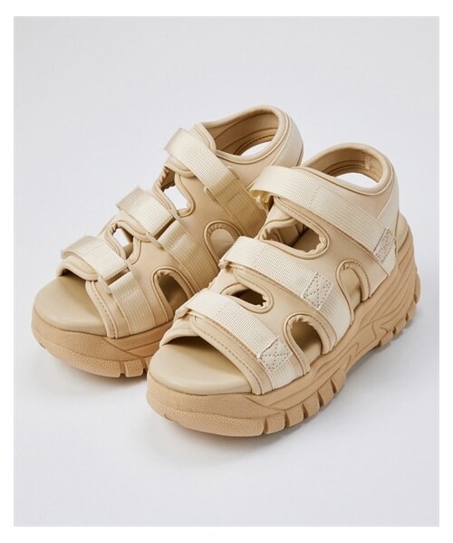 nissen（ニッセン）の「【ゆったり幅広】厚底3本ベルトスポーツサンダル（低反発中敷）（ワイズ４Ｅ）（サンダル・メンズ・【移行済】黒/黒/ベージュ/黒×ホワイト・M=23.0~23.5cm/4E/L=24.0~24.5cm/4E/LL=25.0~25.5cm/4E/3L=26.0~26.5cm/4E）」の12枚目の写真