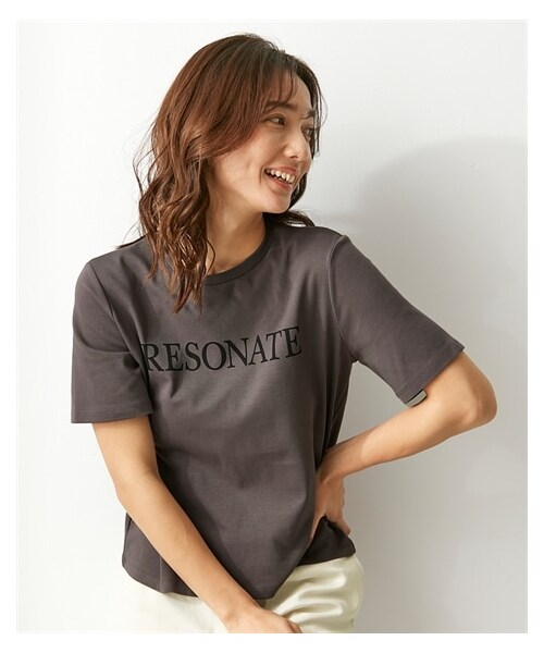 nissen（ニッセン）の「ロゴTシャツ【OtonaSMILE】（Tシャツ/カットソー・レディース・オフホワイト/モカグレー/ブルー・M/L/LL/3L/4L/5L）」の13枚目の写真