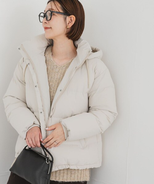 URBAN RESEARCH ROSSO（アーバンリサーチロッソ）の「F by ROSSO　撥水2WAYショートダウン（その他アウター・レディース・OFF WHITE/BROWN/BLACK・Free）」の10枚目の写真