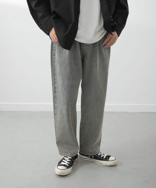 ITEMS URBANRESEARCH（アイテムズ アーバンリサーチ）の「Dusty Wide Tapered Jeans（その他パンツ・メンズ・SAND/OCEAN/STONE・M/L）」の22枚目の写真