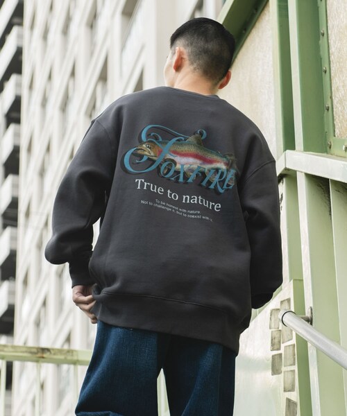 URBAN RESEARCH DOORS（アーバンリサーチドアーズ）の「FOXFIRE プリントスウェット（スウェット・メンズ・杢GRAY①/杢GRAY②/CHARCOAL①/CHARCOAL②・M/L）」の7枚目の写真