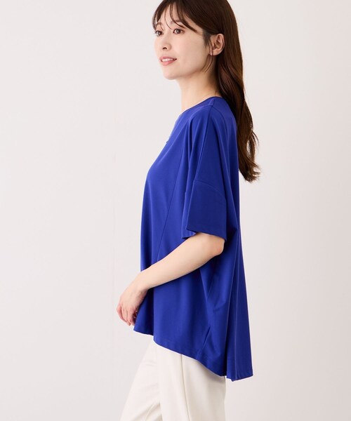 Jayro(ジャイロ)の「クリアクールワイドシルエットプルオーバー(Tシャツ/カットソー・レディース・ブラック/ホワイト系/ブルー・F)」の20枚目の写真