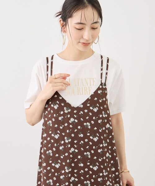 ROPE' PICNIC(ロペピクニック)の「RENUロゴ&フォトアソートプリントTシャツ/UVカット・接触冷感・イージーケア(Tシャツ/カットソー・レディース・ホワイト/ホワイト系・F)」の18枚目の写真
