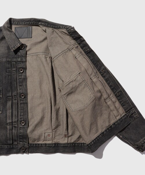 ADAM ET ROPE'（アダムエロペ）の「【DAIRIKU/ダイリク】2PKT Vinatge Denim Jacket（デニムジャケット・メンズ・ブラック・L/M/S）」の15枚目の写真