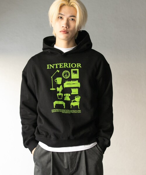SENSE OF PLACE by URBAN RESEARCH（センスオブプレイスバイアーバンリサーチ）の「Furniture Graphic hoodie（パーカー・メンズ・BLACK/GRAY/NAVY・M/L）」の6枚目の写真