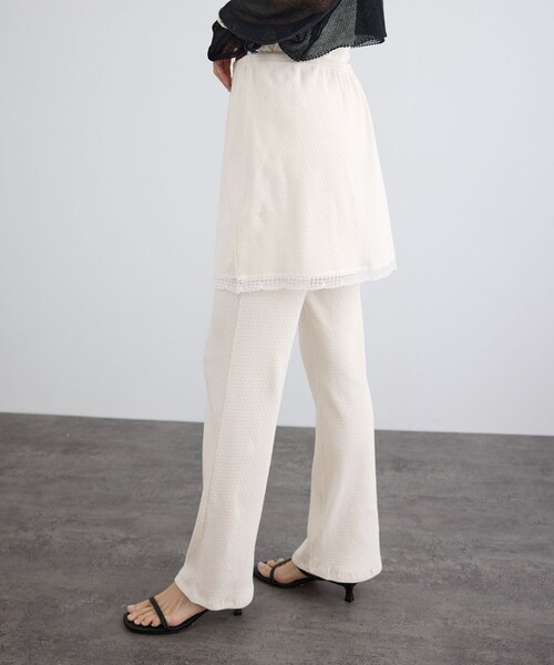 ADAM ET ROPE'（アダムエロペ）の「【Angie La La for SALON】GENTLE intimate レギンススカート（その他パンツ・レディース・チャコール/ホワイト・F）」の13枚目の写真