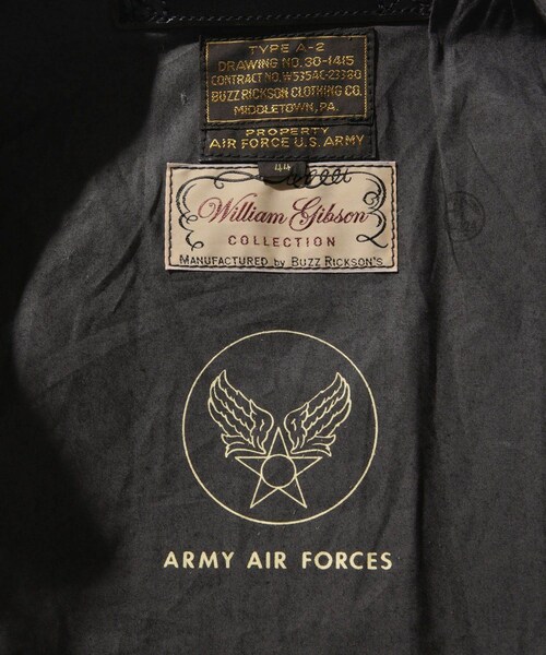 ADAM ET ROPE'（アダムエロペ）の「【BUZZ RICSONS WILLIAM GIBSON COLLECTION】BLACK A-2（ライダースジャケット・メンズ・ブラック・40/42/44）」の13枚目の写真