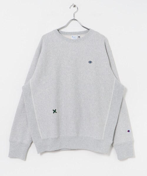 URBAN RESEARCH（アーバンリサーチ）の「『別注』LOWERCASE×Champion　LCリバースウィーブbyFACEOKA（スウェット・メンズ・レッド/シルバー/ブラック/ダークネイビー/オフブラック・M/L/XL/XXL）」の5枚目の写真