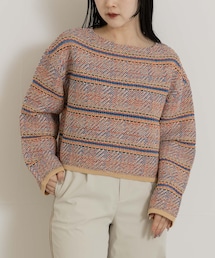 THE GOODLAND MARKET | 米富繊維　MADRAS EYELET TWEED PULLOVER(ニット/セーター)