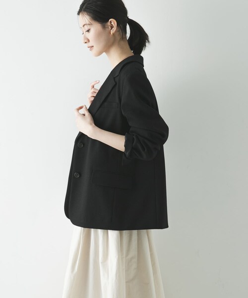 URBAN RESEARCH（アーバンリサーチ）の「リネンライクテーラードジャケット（テーラードジャケット・レディース・BEIGE/BLACK・36/38）」の5枚目の写真