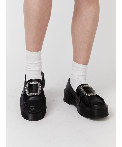 PAMEO POSE(パメオポーズ)の「Fancy Dream Loafer(ローファー・レディース・ブラック/シルバー/レッド・38/37/39)」の20枚目の写真