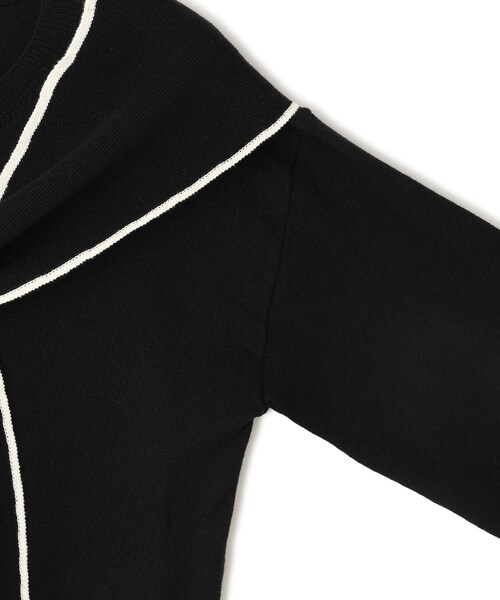 VIS（ビス）の「【MARY QUANT×VIS】スカーフ風ボウタイニット（ニット/セーター・レディース・ブラック/オフホワイト/レッド・F）」の20枚目の写真