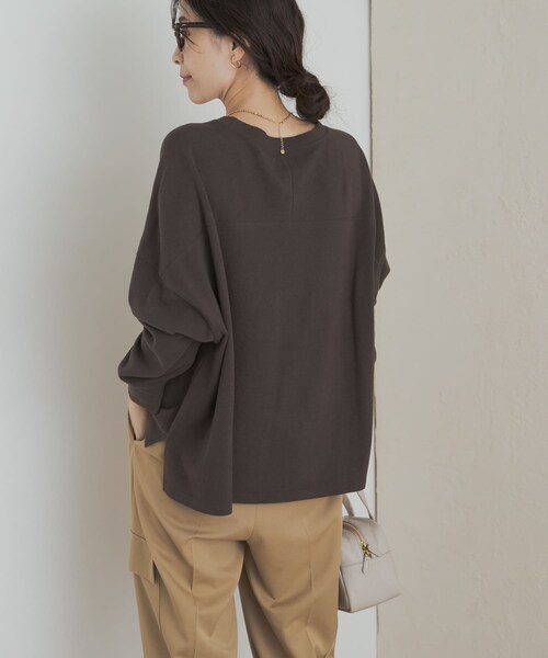 URBAN RESEARCH DOORS(アーバンリサーチドアーズ)の「ネルベア天竺ワイドプルオーバー(Tシャツ/カットソー・レディース・GRAY/PINK/BROWN・M)」の18枚目の写真