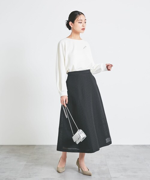 URBAN RESEARCH ROSSO（アーバンリサーチロッソ）の「シアージャガードフォルムスカート（スカート・レディース・BEIGE/BLACK・36/38）」の8枚目の写真