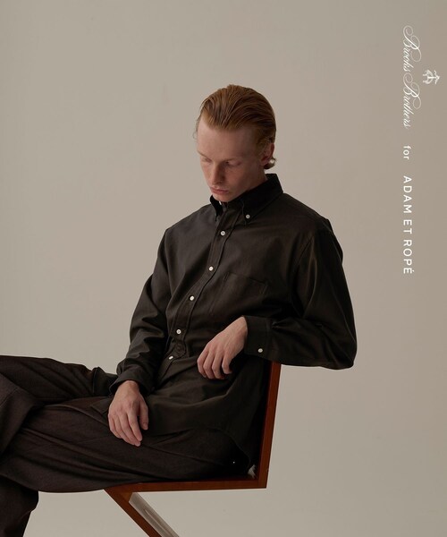 ADAM ET ROPE'(アダムエロペ)の「《別注》【Brooks Brothers/ブルックス ブラザーズ】EX NOIR OX BD SHIRTS(シャツ/ブラウス・メンズ・チャコール・L/M/S)」の12枚目の写真