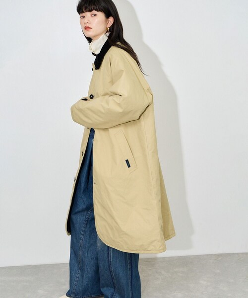 ADAM ET ROPE'(アダムエロペ)の「【LAVENHAM for ADAM ET ROPE'】別注 CHANTRY(ナイロンジャケット・レディース・ブラック/ベージュ・F)」の16枚目の写真