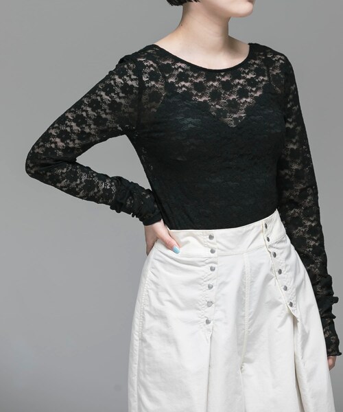 URBAN RESEARCH（アーバンリサーチ）の「ambiguous　Lace Body Suit（その他アンダーウェア/インナー・レディース・WHITE/BLACK/PINK・FREE）」の2枚目の写真