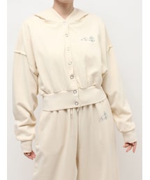 EVRIS | パウダーショートスウェットフーディー【セットアップ着用可能】(パーカー)