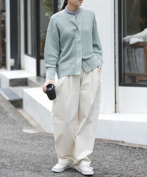 URBAN RESEARCH DOORS(アーバンリサーチドアーズ)の「FORK&SPOON ワッフルカーディガン(カーディガン/ボレロ・レディース・NAVY/BEIGE/MINT・1)」の20枚目の写真