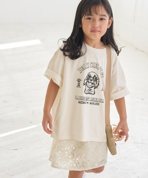 ROPE' PICNIC（ロペピクニック）の「【KIDS】DOGプリントトップス（Tシャツ/カットソー・キッズ・オフホワイト/サックス/ピンク・L/M/S）」の11枚目の写真