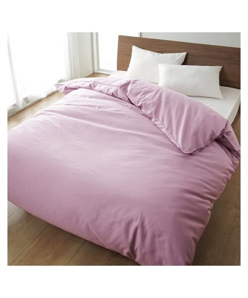 nissen（ニッセン）の「綿１００％サテン織り掛け布団カバー（寝具・メンズ・A=ピンク/B=ライラック/C=シックブルー/H=アイボリー/K=モダングレー・1=シングル/2=セミダブル/3=ダブル/4=クイーン）」の16枚目の写真