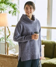 nissen | 大きいサイズ 静電気が起きにくい洗濯機で洗えるゆるオフタートルニットプルオーバー(ニット/セーター)