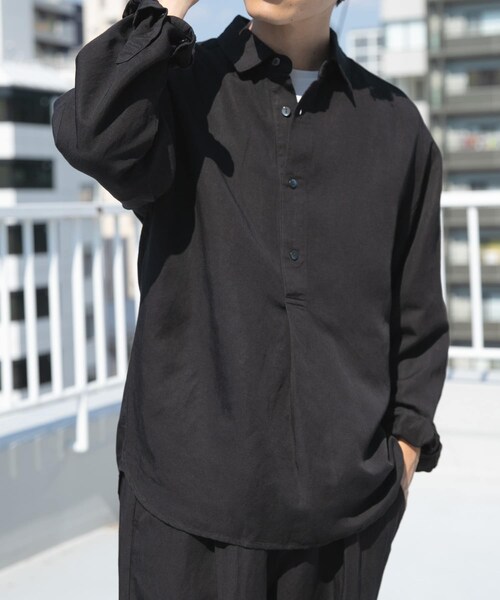 ITEMS URBANRESEARCH(アイテムズ アーバンリサーチ)の「Linen Blend Pullover Shirts(シャツ/ブラウス・メンズ・NVY/BRN/BLK・M/L)」の14枚目の写真