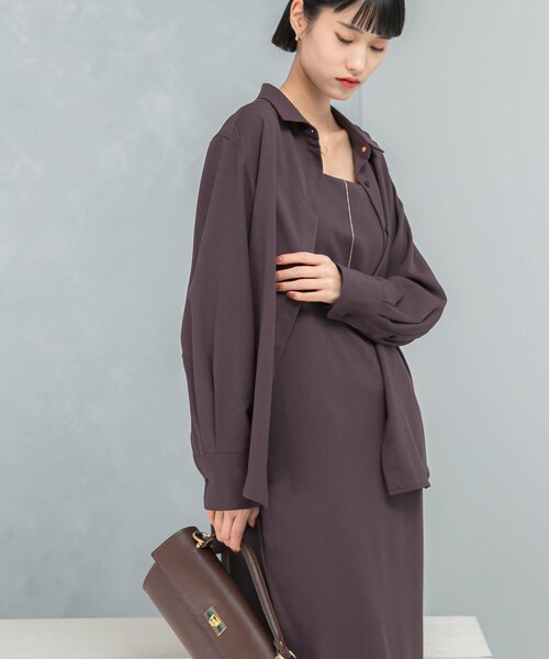 URBAN RESEARCH ROSSO（アーバンリサーチロッソ）の「イージーケアウーステッドシャツ（シャツ/ブラウス・レディース・BURGUNDY/NAVY・FREE）」の21枚目の写真