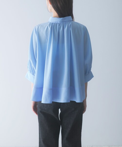 URBAN RESEARCH ROSSO（アーバンリサーチロッソ）の「ウォッシャブルブライトローンシャツブラウス（シャツ/ブラウス・レディース・OFF WHITE/BLACK/SAX・Free）」の22枚目の写真