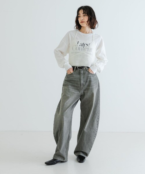 URBAN RESEARCH（アーバンリサーチ）の「ヘアリーニットビスチェ（キャミソール・レディース・CHARCOAL/OFF・FREE）」の10枚目の写真