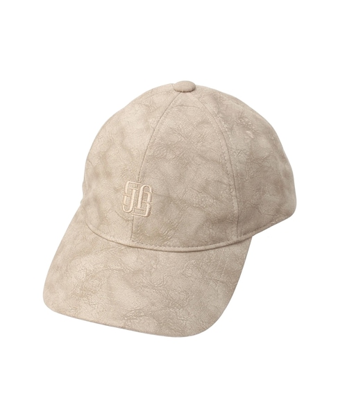 GYDA（ジェイダ）の「パターンフェイクレザーキャップ（キャップ・レディース・チャコールグレー/ベージュ・F）」の3枚目の写真