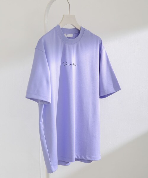 SENSE OF PLACE by URBAN RESEARCH(センスオブプレイスバイアーバンリサーチ)の「シシュウポンチTシャツ(5分袖)(Tシャツ/カットソー・メンズ・GREIGE/WHITE/BLACK/GREEN/L.PURPLE/MINT・M/L)」の6枚目の写真