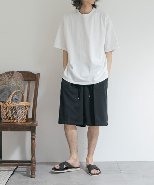 THE GOODLAND MARKET(ザグッドランドマーケット)の「『別注』MIDIUMISOLID×TGM Short easy pants(その他パンツ・レディース・Black/Off White/Top gray・one)」の16枚目の写真