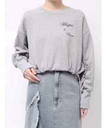 CALNAMUR | バックリボンスウェットトップス(スウェット)