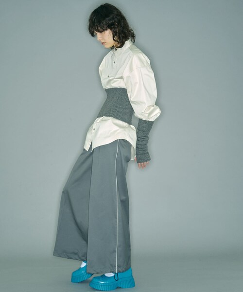 THE GOODLAND MARKET（ザグッドランドマーケット）の「ザ グッドランド マーケット　KNIT BUSTIER（その他トップス・レディース・GRAY/MOSS GREEN・one）」の5枚目の写真