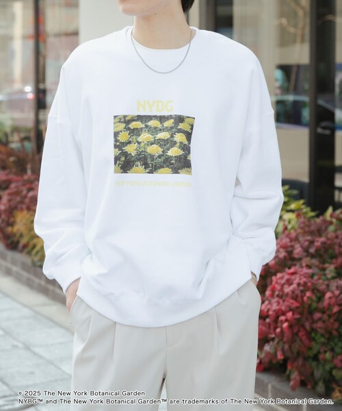 SENSE OF PLACE by URBAN RESEARCH（センスオブプレイスバイアーバンリサーチ）の「NYBG　クルーネックルーズスウェットB（スウェット・メンズ・BLUE/WHITE/BLACK・M/L）」の8枚目の写真