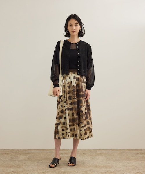 ROPE'（ロペ）の「シアーリブニット/洗える（ニット/セーター・レディース・ブラック/ホワイト/ピンク・F）」の20枚目の写真