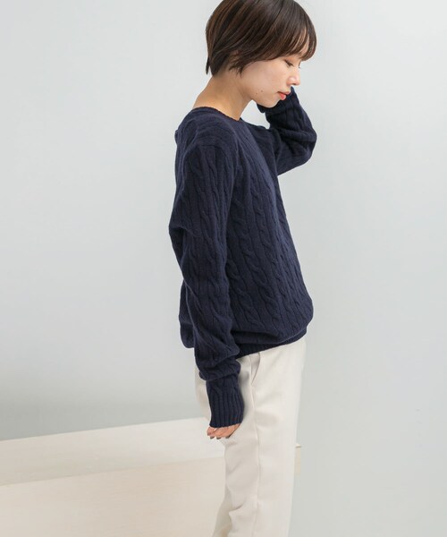 URBAN RESEARCH ROSSO（アーバンリサーチロッソ）の「POLO RALPH LAUREN　WOOL CASHMERE KNIT（ニット/セーター・レディース・NAVY/GREY/BROWN・S/M）」の22枚目の写真