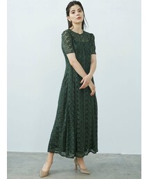 LAGUNAMOON | LADYパイピング切り替えレースワンピース(ドレス)