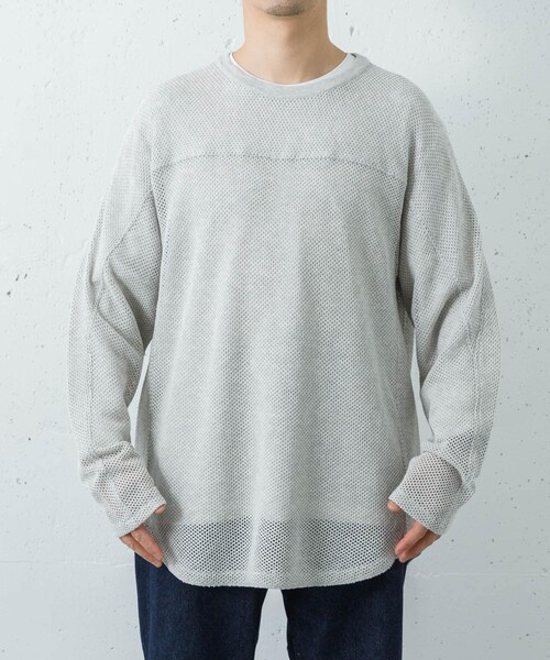 URBAN RESEARCH(アーバンリサーチ)の「SEVEN BY SEVEN FOOTBALL KNIT T-SHIRTS LONG-SLEEVE(Tシャツ/カットソー・メンズ・030 WHITE/070 BGD/120 NAVY・L/M)」の6枚目の写真