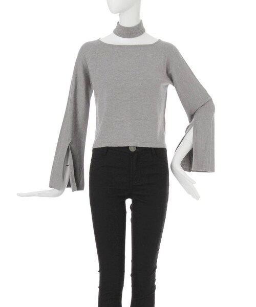 MURUA（ムルーア）の「スリットスリーブTOPS（その他トップス・レディース・ブラウン/ブラック/グレー/アイスブルー/ベージュ・F）」の2枚目の写真